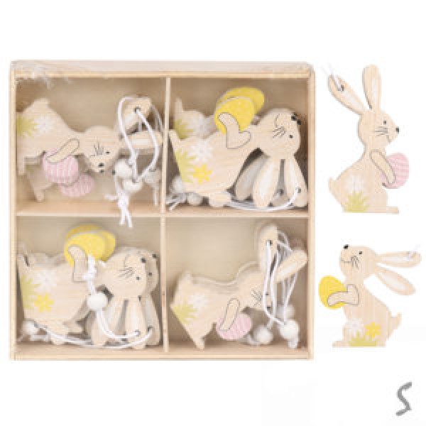 246407 Фігурка-підвіска великодня "Easter Bunny" 12шт/уп 13*13см R33812
