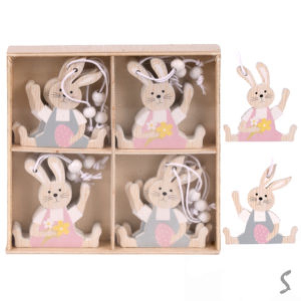 246408 Фігурка-підвіска великодня "Easter Bunny" 12шт/уп 13*13см R33815