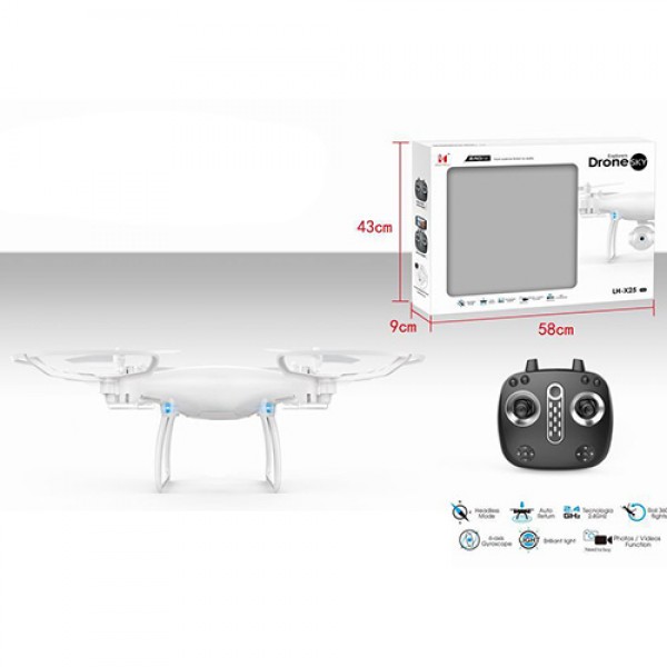 115326 Квадрокоптер LH-X25 радіокер.2,4G, акум., зап.лопасті, USB, світло, кор., 58,5-43,5-9см.