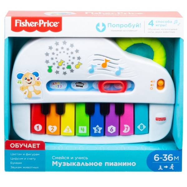 100114 Піаніно Розумного цуценяти Fisher-Price серії "Посміхайся та навчайся" оновл. (рос.)