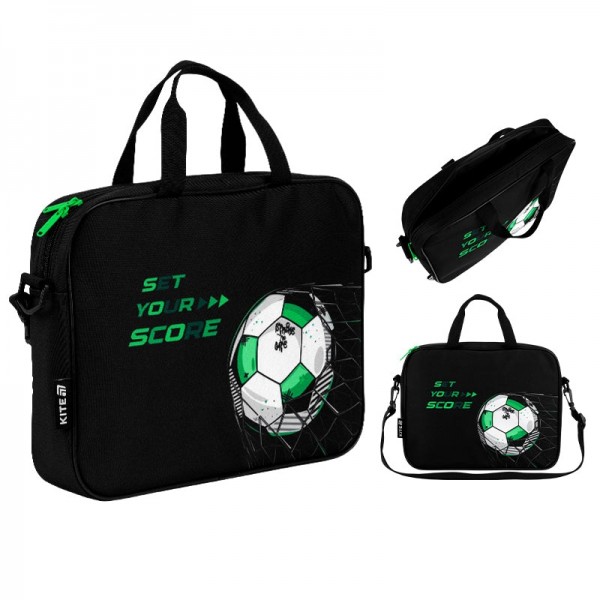 257075 Шкільна текстильна сумка Kite A4, 1 від., 589 Football