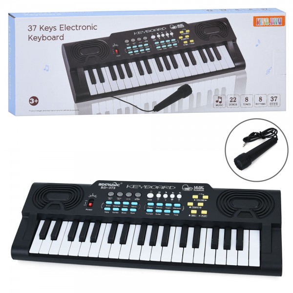 247809 Синтезатор R669 37клавіш,42,5-16см,мікрофон,запис,демо,8тон, регулятор гучності, на бат.43,5-16-5см