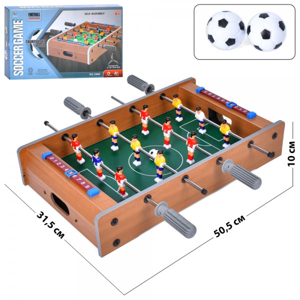 247845 Футбол 2990 дерев'яний, на штангах, 31,5-50,5-в10см, поле 40-29см, шкала ведення рахунку, кор.,