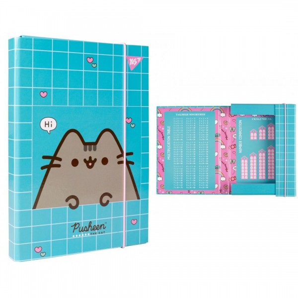 176643 Папка для зошитів Yes картонна В5 "Pusheen"