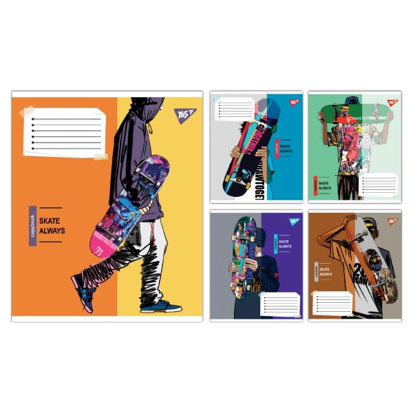 236779 А5/60 кл. Yes Skate is always, зошит учнівський загальний
