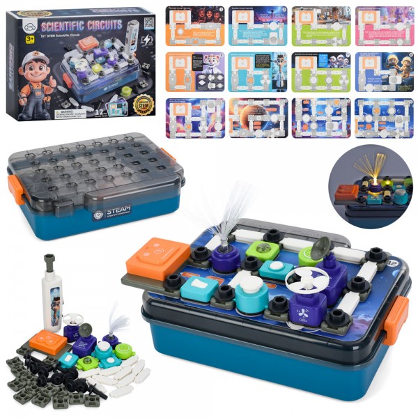 243624 Конструктор 77-50B електр., ігрове поле,звук,світло,рух. дет.,картки,викрутка,58дет,на бат-ці,в кор.