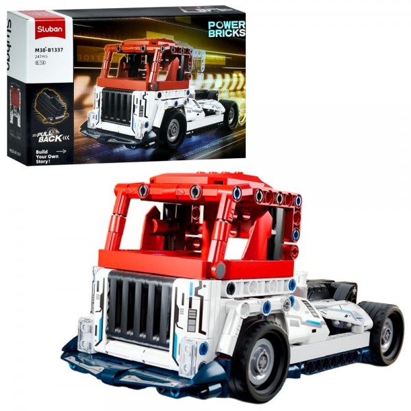 243639 Конструктор SLUBAN M38-B1337 авто серія, трейлер, 247дет, в кор-ці, 30-19-6,5см