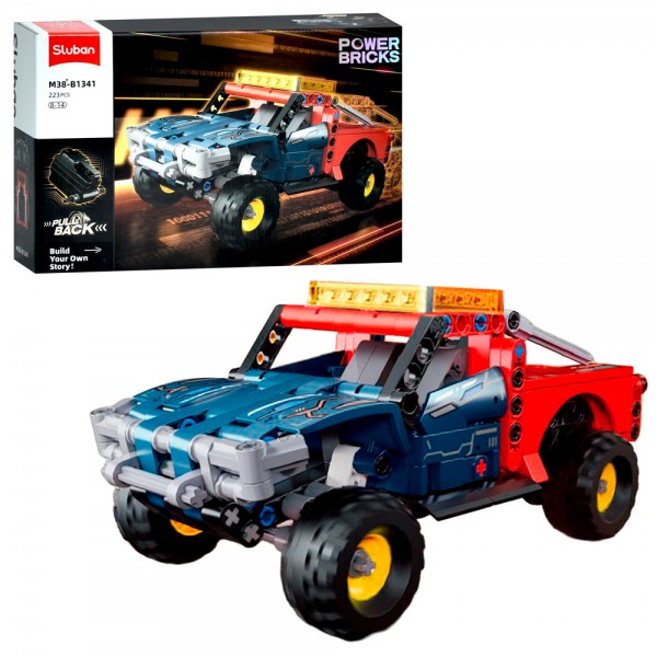 243655 Конструктор SLUBAN M38-B1341 авто серія, машина, 223дет, в кор-ці, 30-19-6,5см