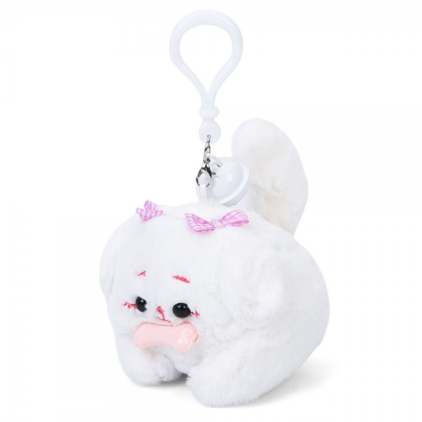 247840 М'яка іграшкаQ223аксесуар для сумки,брелок15см,собака(8-7-7см,завод,рухл.хвіст,плюш)