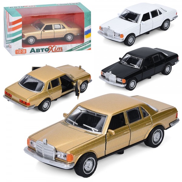 247849 Машинка M 5656 1:32-38, метал, інерція, 12см, відчиняються двері, гумові колеса, 3кольори, кор.,