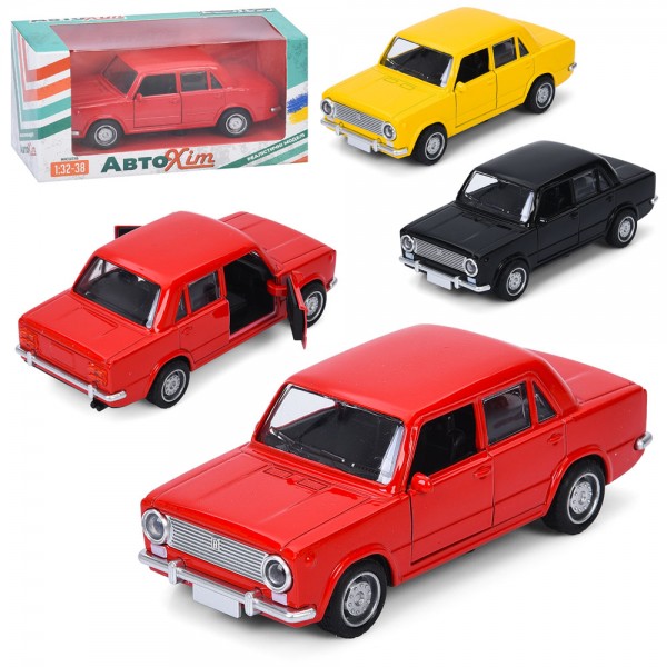 247850 Машинка M 5657 1:32-38, метал, інерція, 12см, відчиняються двері, гумові колеса, 3 кольори, кор.,