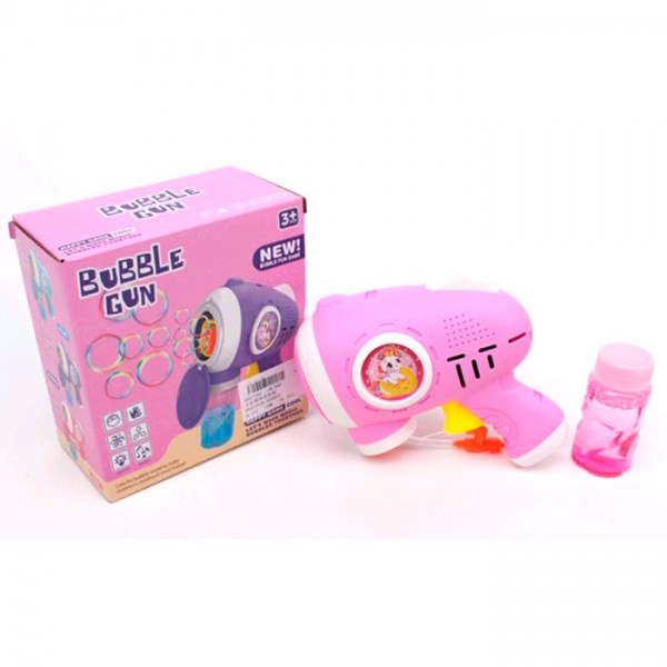 247570 Мильні бульбашки W-P09 (24шт) пістолет/бластер, 14см, механічний, запаска 7,5см, 3 кольори, в кор-ці, 14,5-15-7,5см