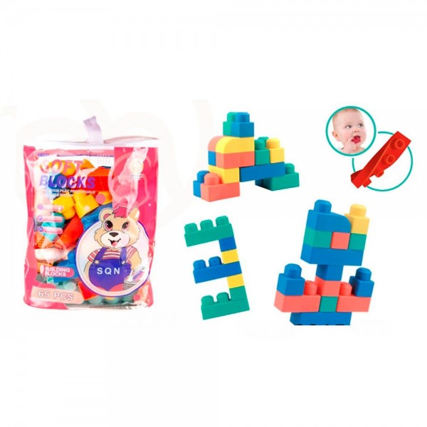 249209 Конструктор SQN-9 м'який, 65дет, у пакеті, 23-27-15см