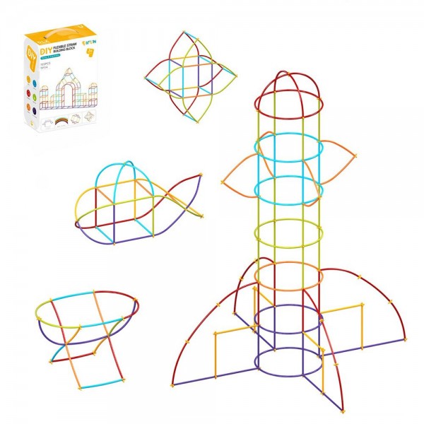 249210 Конструктор TP114-C будівництво із соломинок, конструювання з трубочок, трубочки 360шт,кор.