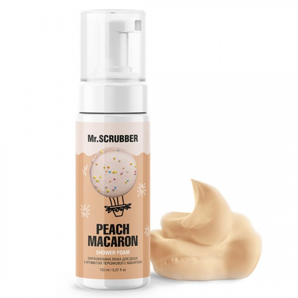 248445 Парфумована пінка для душу з ароматом персикового макарона Peach macaron