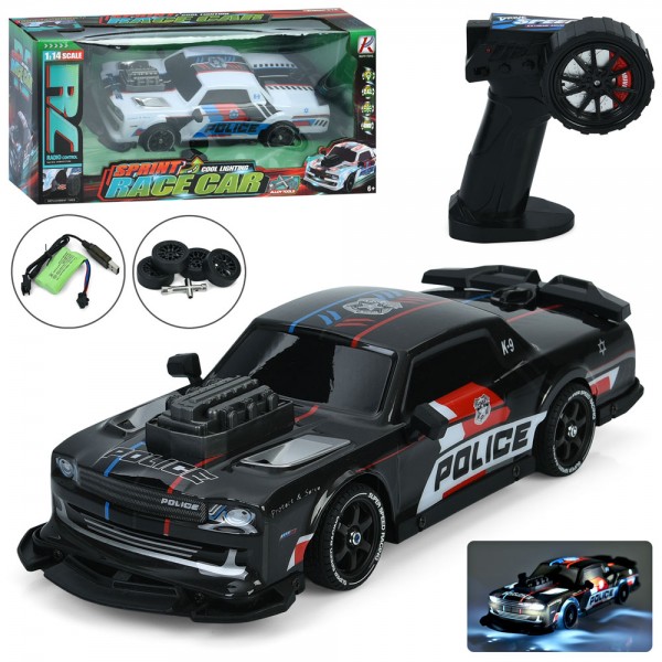 226720 Машина RY-069 радіокер. 2,4G, акум., поліція, 1:14, корпус, USB,2 кольори,світло,кор.,44-18,5-17,5см