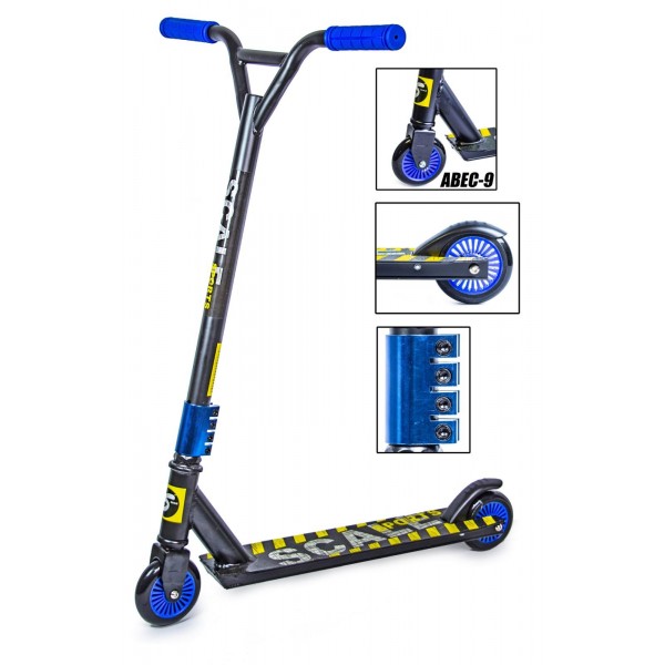 107676 ТРЮКОВЫЙ САМОКАТ SCALE SPORTS TORNADO ЧЕРНО-СИНИЙ