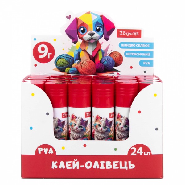 221859 Клей-олівець 1Вересня 9г, PVA "Classic"