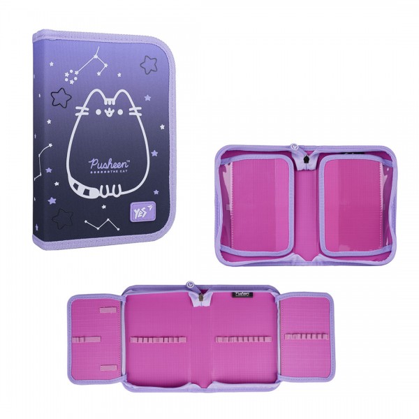 226990 Пенал твердий YES одинарний з двома клапанами HP-04 Pusheen Stellar