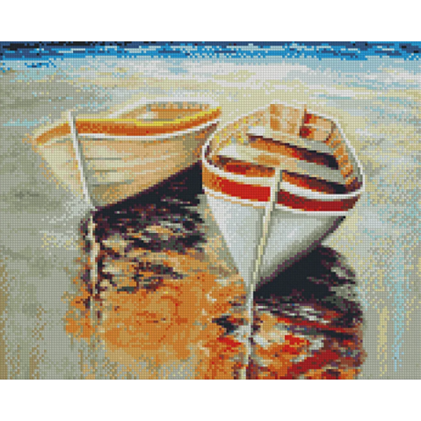 139022 Алмазна картина FA40754 «Рибацькі човники», розміром 40х50 см