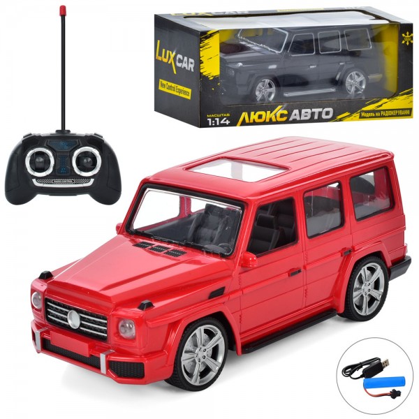 252530 Джип M 4923 (12шт) р/к, акум, 1:14, 28см, гумові колеса, USBзарядне, 2 кольори,кор,35,5-14-17см