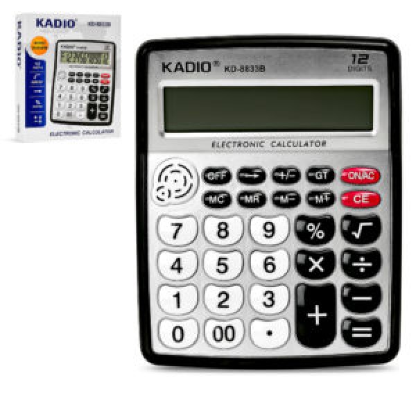 255807 Калькулятор Kadio (12р) KD-8833B