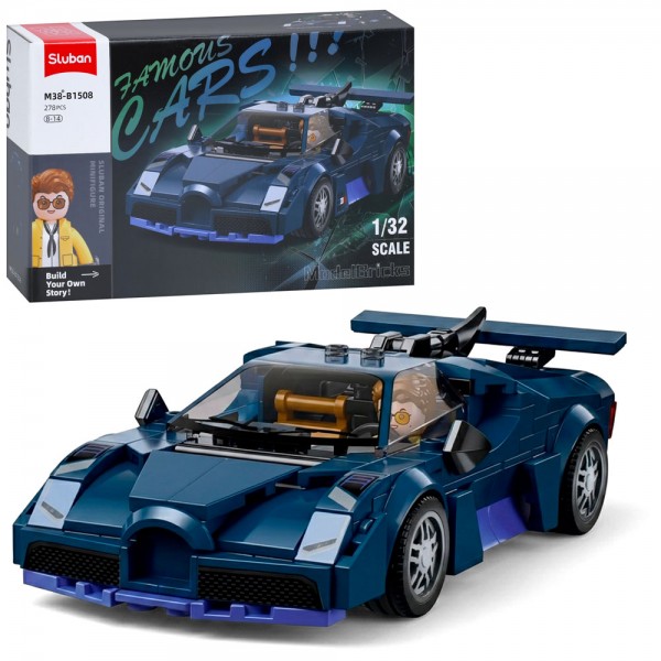 250047 Конструктор SLUBAN M38-B1508 авто серія, машина, 1:32, фігурка, 278 дет., кор., 30-19-7 см.