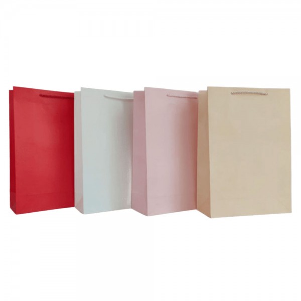 237576 Пакет 31*35*11см паперовий "Однокольоровий яскравий" 12 шт в пак.