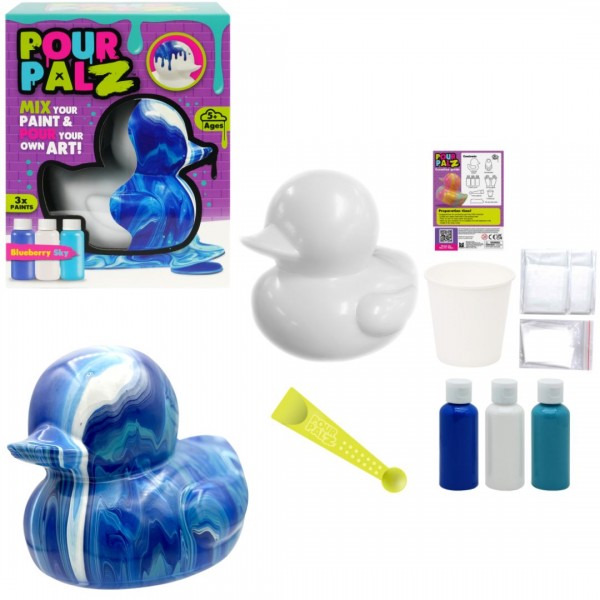 248404 Pour Palz Набір для творчості Флюїд Арт - Каченя "Чорничне небо"