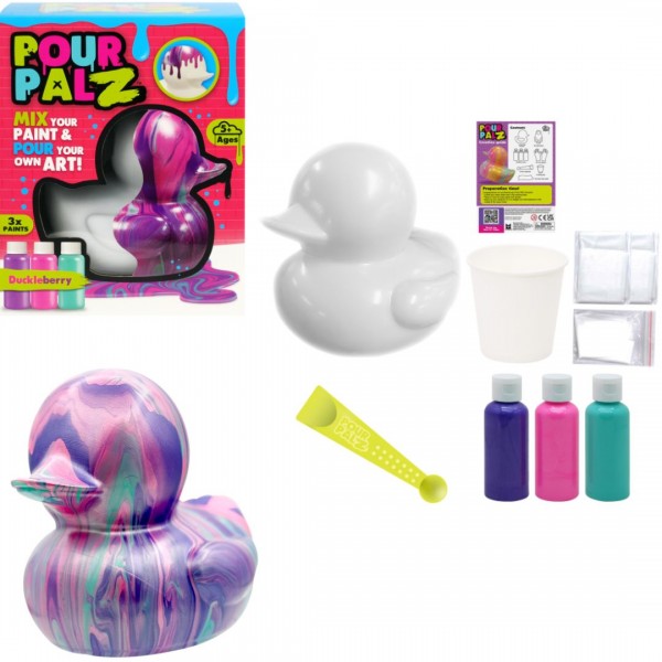 248405 Pour Palz Набір для творчості Флюїд Арт - Каченя "Ягідна фантазія"