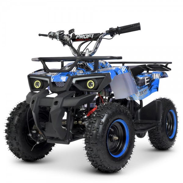 115781 Квадроцикл HB-ATV800AS-4 мотор 800W, 3 акум.12A/12V, швид. 22 км/ч, до 65 кг, синій.