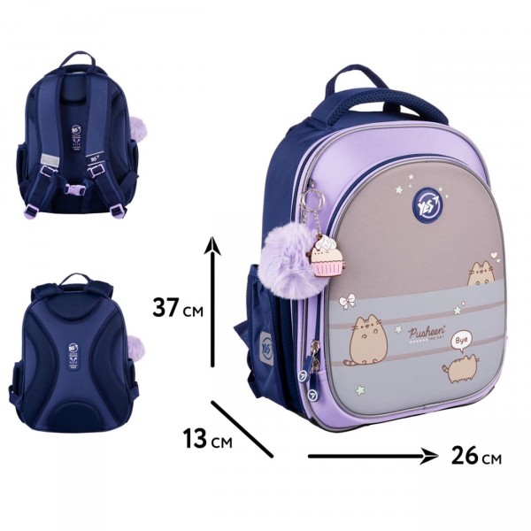 224601 Рюкзак шкільний напівкаркасний YES S-109 Pusheen Playful