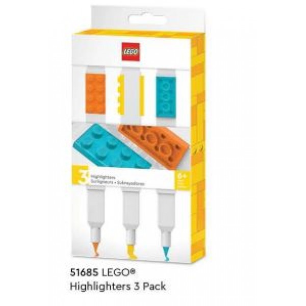 219144 Фломастери 51685 LEGO, 3 шт. в наборі, кор., 16 шт. в диспл., 13-19,5-10,5 см.