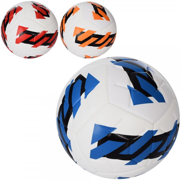 139694 М'яч футбольний MS 3427-6 розмір 5, PU, 400-420г, ламінов., сітка, голка, 3 кольори, кул.
