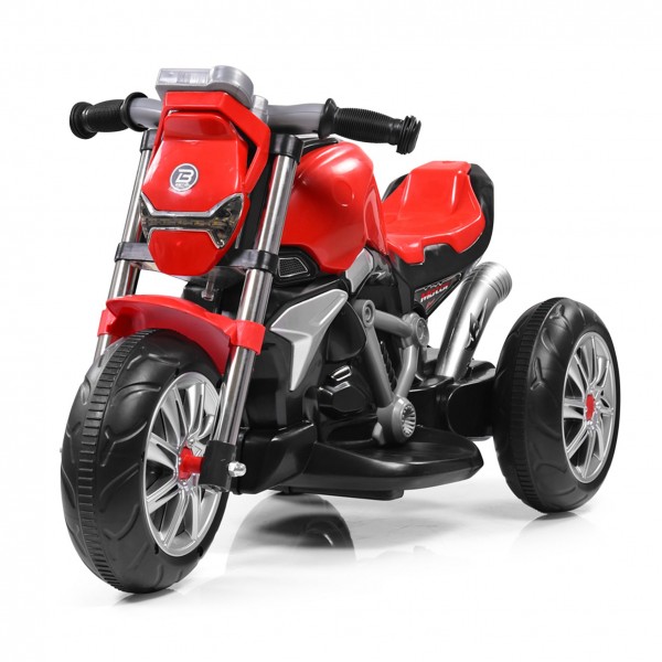 123530 Мотоцикл M 3639-3 1 мотор 25W, акум.6V5A, 3 колеса, MP3, USB, SD, муз., cвітло, червоний.