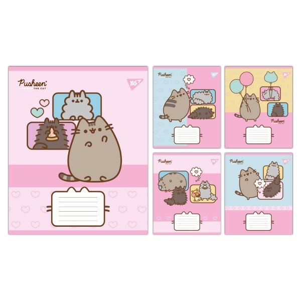 229377 А5/12 кос. Yes Pusheen Funny, зошит учнівський шкільний