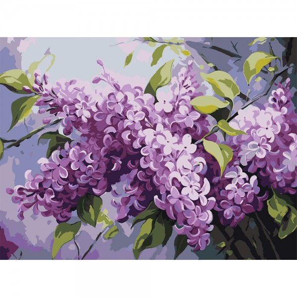 246767 Картина за номерами Strateg Бузкове цвітіння 30Х40 (SS-1272)