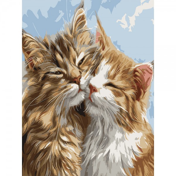 246772 Картина за номерами Strateg Пухнасті коти 30Х40 (SS-1277)