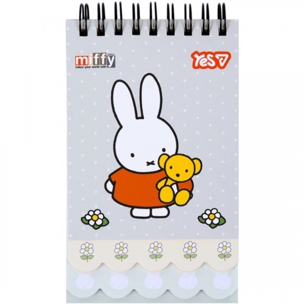 251608 Блокнот Yes 85x142 мм, 60 арк. подв. спіраль "Miffy Teddy" з 2 фігурними ярусами