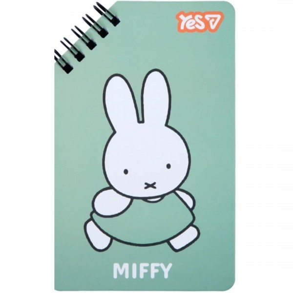 251611 Блокнот Yes 95x145 мм, 60 арк. подв. спіраль "Miffy Olive", лінія