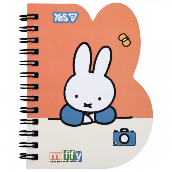251612 Блокнот Yes В7, 60 арк. подв. спіраль "Miffy Camera", клітинка