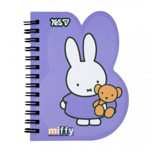 251613 Блокнот Yes В7, 60 арк. подв. спіраль "Miffy Teddy", клітинка