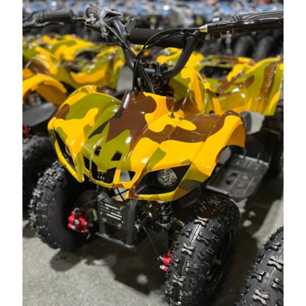 247458 Квадроцикл HB-EATV1000N-13 мотор 1000W,3акум 12A/12V,швидкість25км/год,допуст.нав.45кг,жовт--камуфл.