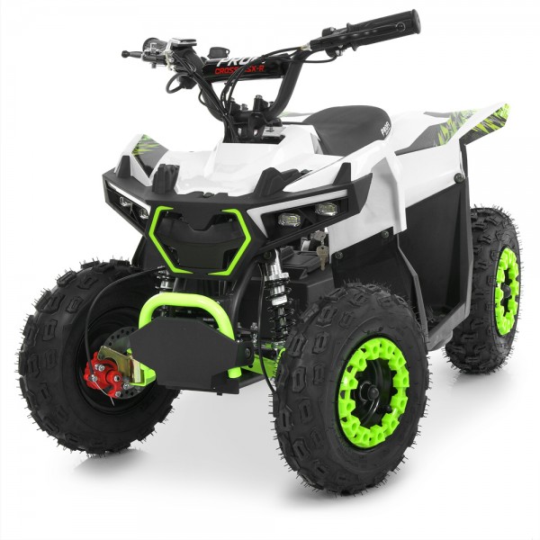 247435 Квадроцикл HB-FFG1000-1-5 мотор 1000W, 3акум 12A/12V, швидкість25км/ч, до 45кг,  біло-зелений