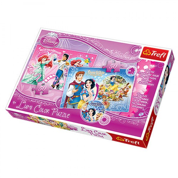 38714 Пазл 2x50 Lumi Color - Арієль і Попелюшка / Disney Princess, 16500