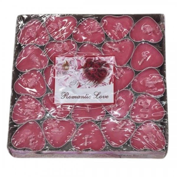 254346 Свічки-таблетки ароматизировані "Romantic love" 50шт/уп 3.5см R37450