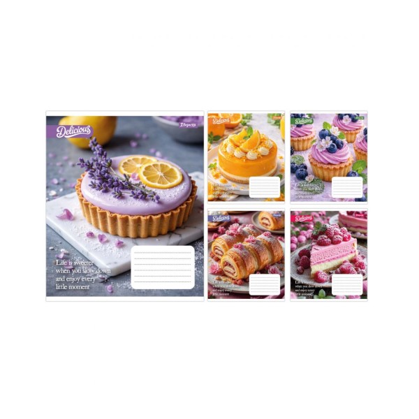 258811 Зошит учнівський 1В "Cake" А5/24 лін.