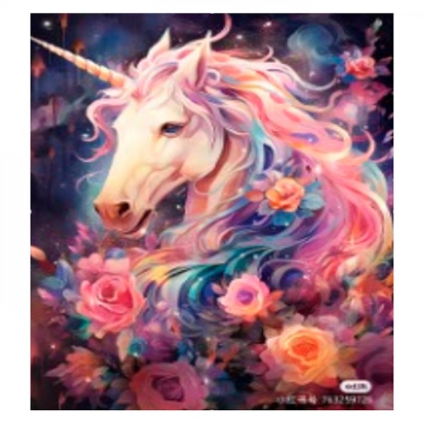 240064 Набір для творчості YG0289 алмазна мозаїка/діамантова мозаїка, 40-30см, єдиноріг,бліст.і, 7-33-3 см.