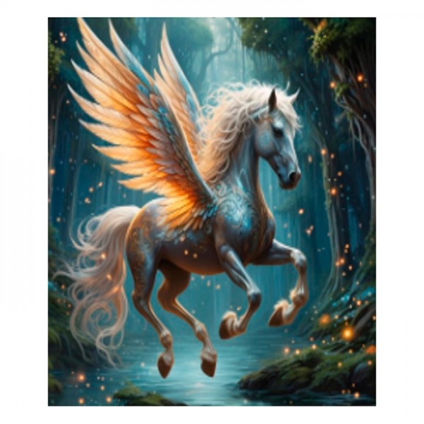 240066 Набір для творчості YG0293 алмазна мозаїка/діамантова мозаїка,40-30см,пегас,чарівний ліс,бліст.,7-33