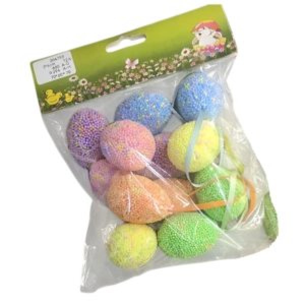 254238 Декор великодній "Easter eggs" 12шт/уп 3*4см. R40473